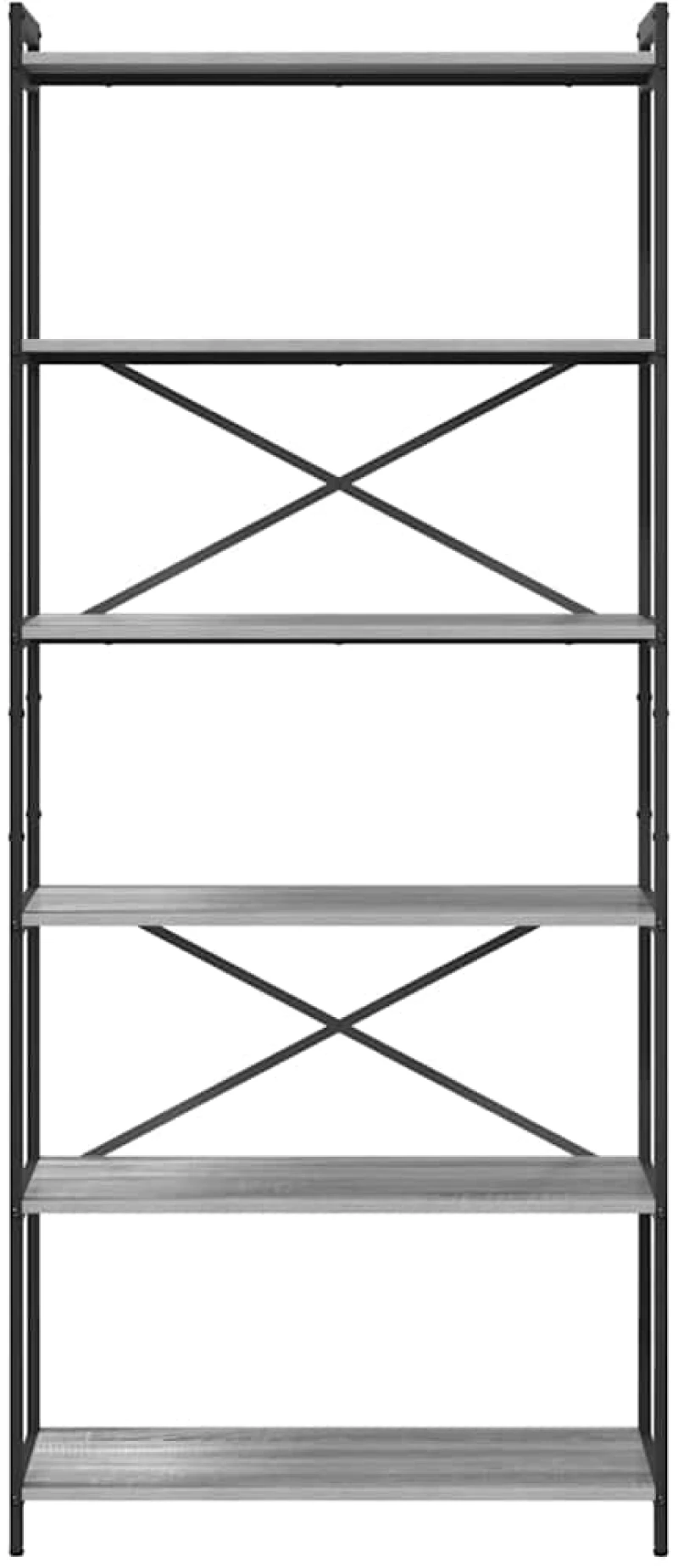 vidaXL Βιβλιοθήκη Γκρι sonoma 80 x 30 x 188 εκ Επεξεργασμένο ξύλο