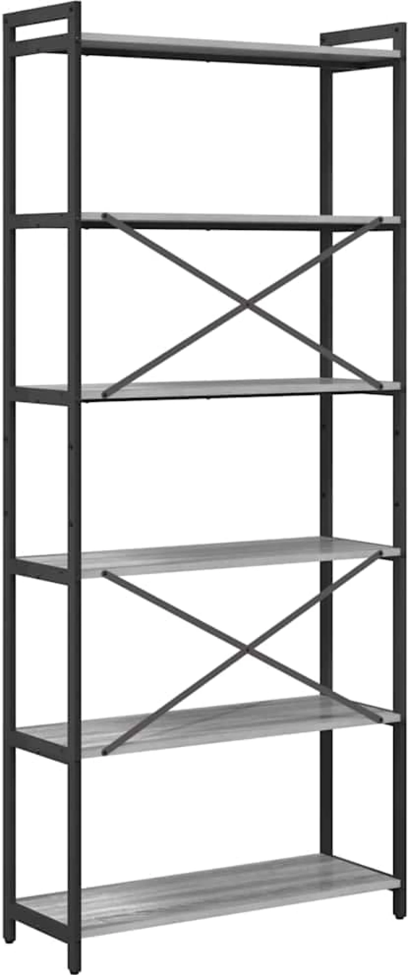 vidaXL Βιβλιοθήκη Γκρι sonoma 80 x 30 x 188 εκ Επεξεργασμένο ξύλο