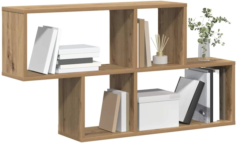 vidaXL Ράφι τοίχου artisan δρυς 100 x 20 x 53 εκ Επεξεργασμένο ξύλο