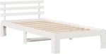 vidaXL Σκελετός Κρεβατιού Λευκό 75 x 190 cm Μασίφ ξύλο πεύκου