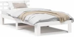 vidaXL Σκελετός Κρεβατιού Λευκό 75 x 190 cm Μασίφ ξύλο πεύκου