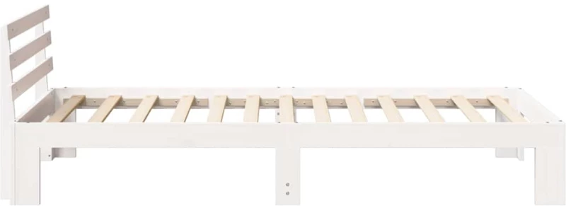 vidaXL Σκελετός Κρεβατιού Λευκό 75 x 190 cm Μασίφ ξύλο πεύκου