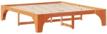 vidaXL Κρεβάτι δαπέδου Καφέ 180 x 200 cm Μασίφ ξύλο πεύκου