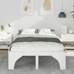 vidaXL Κρεβάτι δαπέδου Λευκό 120 x 190 cm Μασίφ ξύλο πεύκου