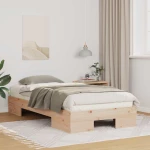 vidaXL Κρεβάτι δαπέδου Καφέ 80 x 200 cm Μασίφ ξύλο πεύκου