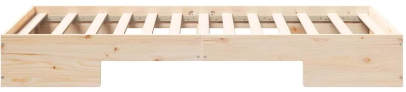 vidaXL Κρεβάτι δαπέδου Καφέ 80 x 200 cm Μασίφ ξύλο πεύκου