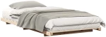 vidaXL Κρεβάτι δαπέδου Καφέ 100 x 220 cm Μασίφ ξύλο πεύκου