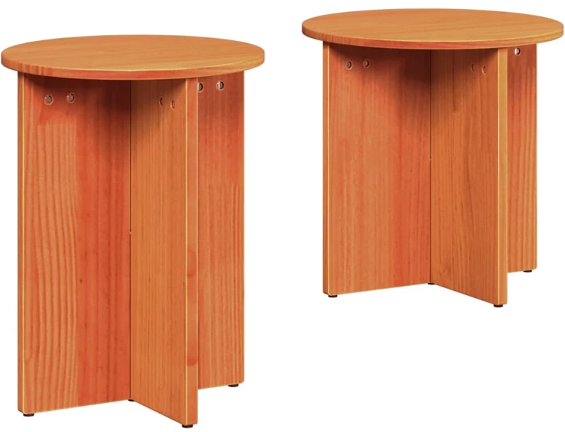 vidaXL Τραπεζάκι σαλονιού 2 pcs Καφέ κεριού 41.5 x 41.5 x 41 εκ