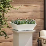 vidaXL Γλάστρα Κήπου 5 pcs Λευκό 50 x 50 x 15 cm Ατσάλι