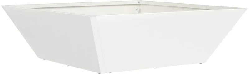vidaXL Γλάστρα Κήπου 5 pcs Λευκό 50 x 50 x 15 cm Ατσάλι