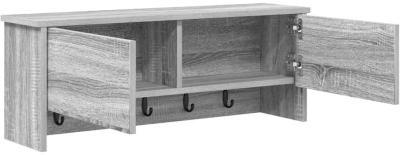 vidaXL Τοίχου Κρεμάστρα Γκρι sonoma 80 x 20 x 30 cm Επεξεργασμένο ξύλο