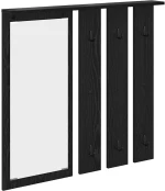 vidaXL Τοίχου Κρεμάστρα Μαύρη δρυς 84 x 10 x 80 εκ. Επεξεργασμένο ξύλο