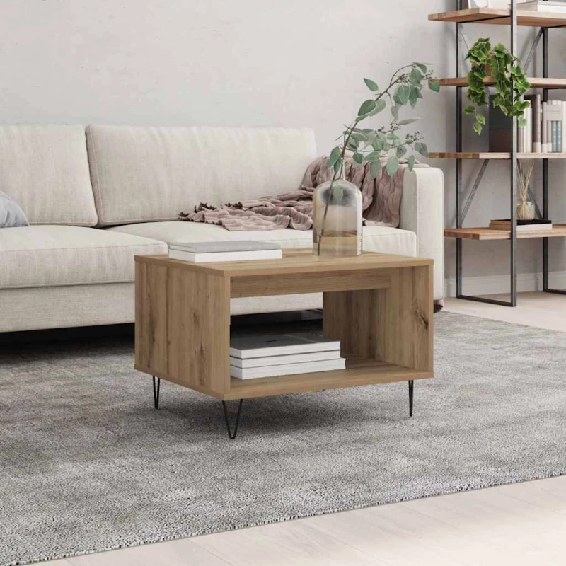 vidaXL Τραπεζάκι σαλονιού artisan δρυς 60 x 50 x 40 εκ