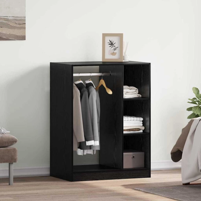 vidaXL Ντουλάπι με ράφι Μαύρη δρυς 77 x 48 x 102 cm Επεξεργασμένο ξύλο