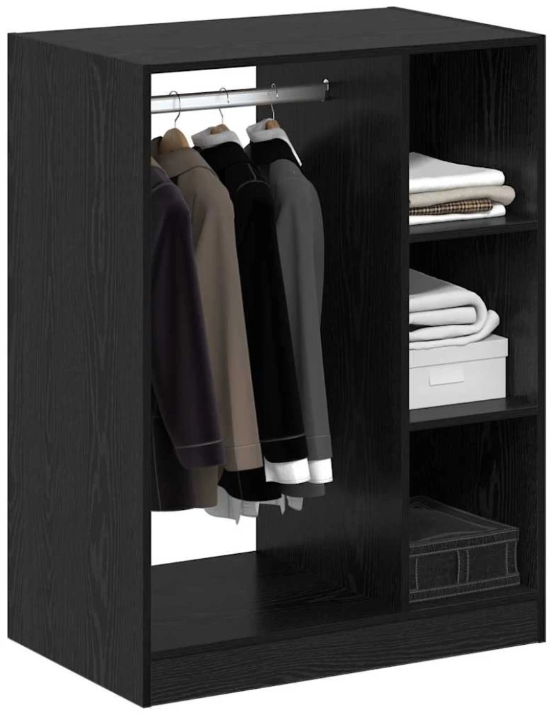 vidaXL Ντουλάπι με ράφι Μαύρη δρυς 77 x 48 x 102 cm Επεξεργασμένο ξύλο
