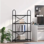 vidaXL Ράφι Βιβλίων Μαύρη δρυς 80 x 30 x 146 εκ Επεξεργασμένο ξύλο