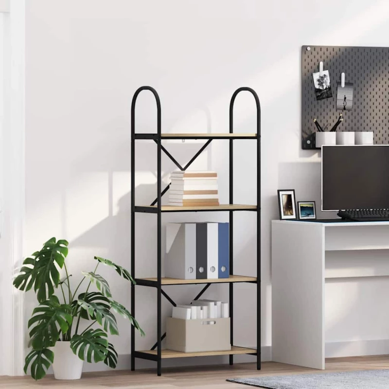 vidaXL Ράφι Βιβλίων Sonoma Δρυς 60 x 30 x 146 εκ Επεξεργασμένο ξύλο