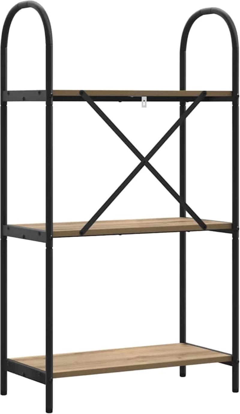 vidaXL Ράφι Βιβλίων artisan δρυς 60 x 30 x 109 εκ Επεξεργασμένο ξύλο