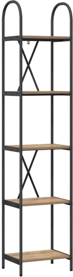 vidaXL Ράφι Βιβλίων artisan δρυς 40 x 30 x 183 εκ Επεξεργασμένο ξύλο