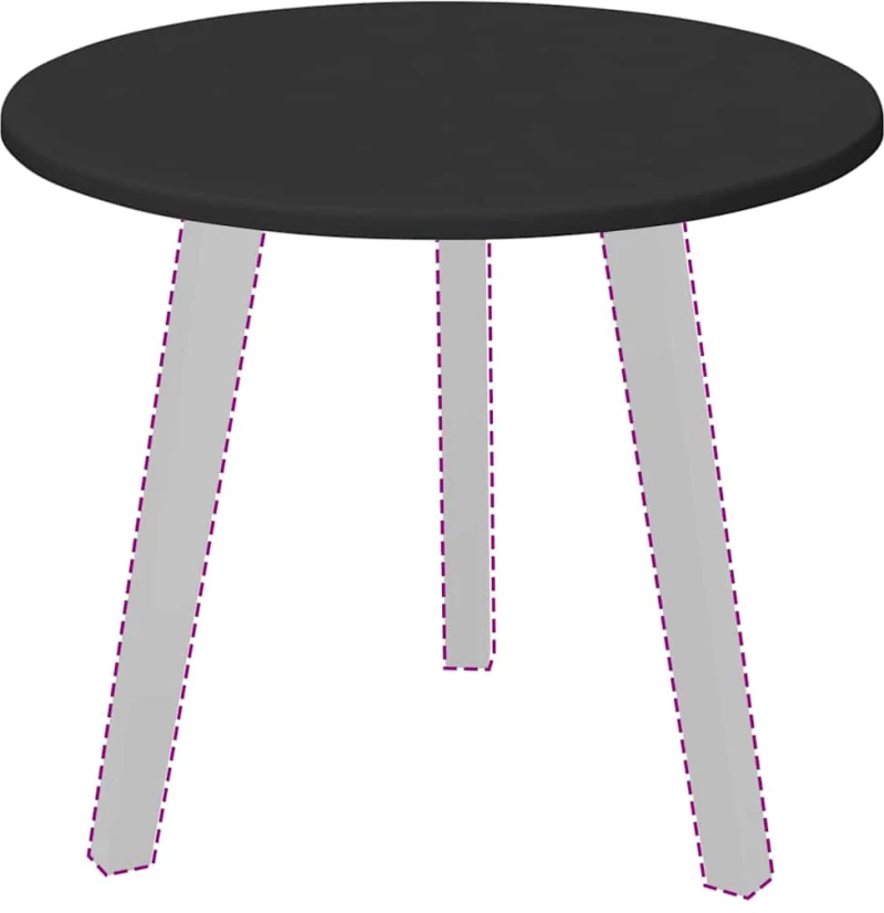 vidaXL Καπάκι τραπεζιού Μαύρο 50 x 50 x 1.5 cm Επεξεργασμένο ξύλο