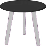 vidaXL Καπάκι τραπεζιού Μαύρο 50 x 50 x 1.5 cm Επεξεργασμένο ξύλο