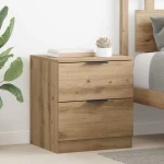 vidaXL Κομοδίνο 2 pcs artisan δρυς 45 x 39 x 50 εκ. Επεξεργασμένο ξύλο