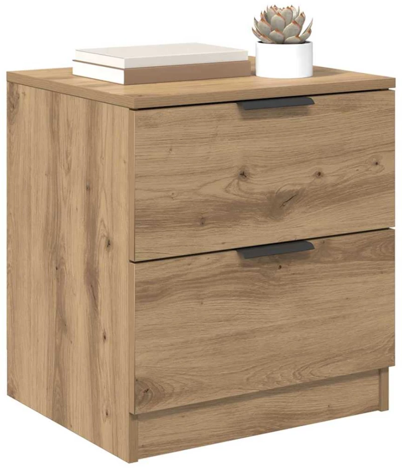 vidaXL Κομοδίνο 2 pcs artisan δρυς 45 x 39 x 50 εκ. Επεξεργασμένο ξύλο