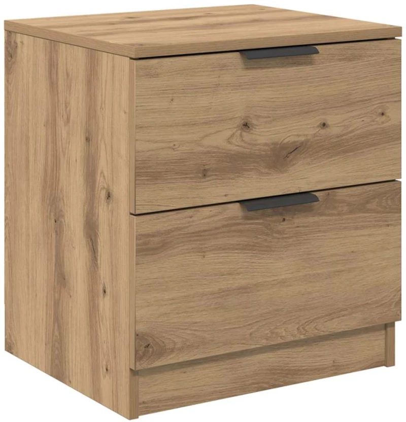 vidaXL Κομοδίνο 2 pcs artisan δρυς 45 x 39 x 50 εκ. Επεξεργασμένο ξύλο