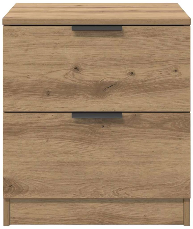 vidaXL Κομοδίνο 2 pcs artisan δρυς 45 x 39 x 50 εκ. Επεξεργασμένο ξύλο