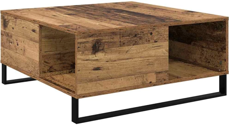 vidaXL Τραπεζάκι σαλονιού Παλαιό ξύλο 80 x 80 x 36.5 εκ