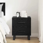 vidaXL Κομοδίνο Μαύρη δρυς 40 x 35 x 47.5 εκ Επεξεργασμένο ξύλο
