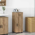 vidaXL Ντουλάπι Μπάνιου με συρτάρι artisan δρυς 30 x 35 x 80 εκ