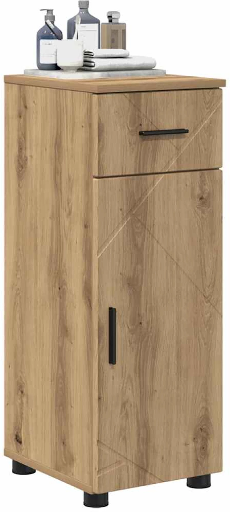vidaXL Ντουλάπι Μπάνιου με συρτάρι artisan δρυς 30 x 35 x 80 εκ