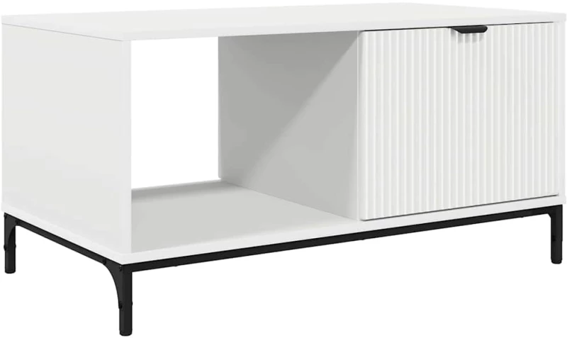 vidaXL Τραπεζάκι σαλονιού Λευκό 90 x 49 x 46 εκ. Επεξεργασμένο ξύλο