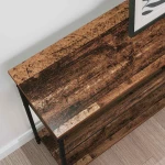 vidaXL Τραπέζι κονσόλας με ράφι Παλαιό ξύλο 100 x 29 x 75 εκ.