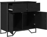 vidaXL Πλαϊνό γραφείο με συρτάρι Μαύρη δρυς 79.5 x 35.5 x 74.5 εκ