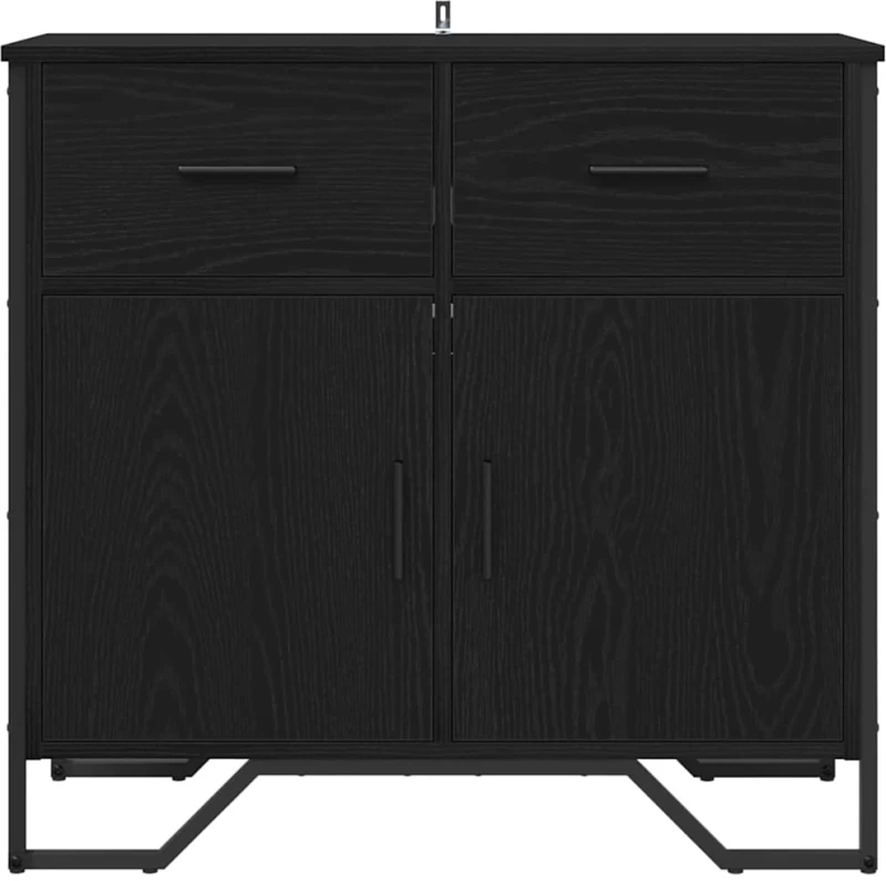vidaXL Πλαϊνό γραφείο με συρτάρι Μαύρη δρυς 79.5 x 35.5 x 74.5 εκ