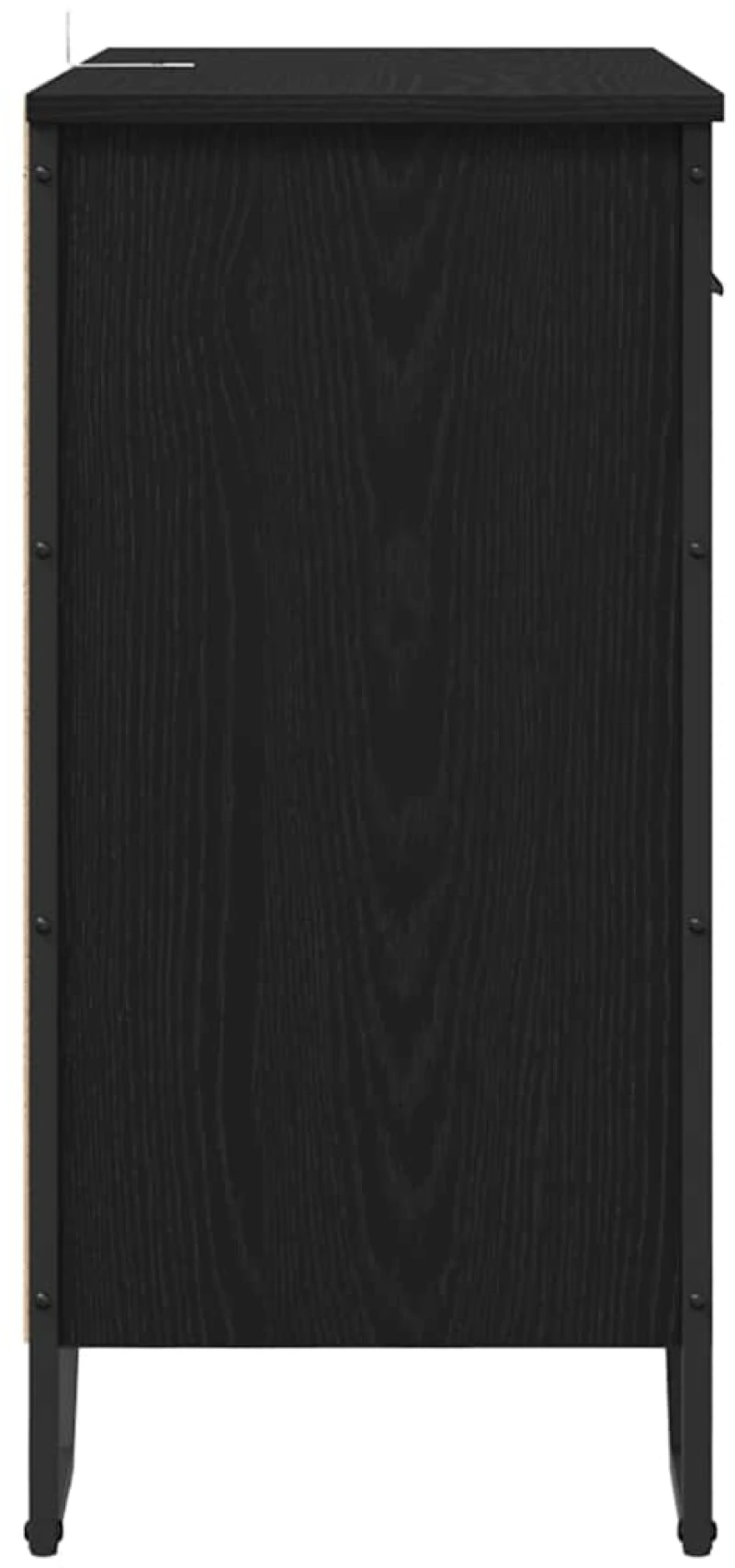 vidaXL Πλαϊνό γραφείο με συρτάρι Μαύρη δρυς 79.5 x 35.5 x 74.5 εκ