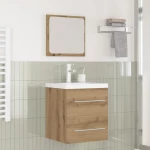 vidaXL Σετ Επίπλων Μπάνιου 2 pcs Μαύρη δρυς 41 x 38.5 x 48 cm
