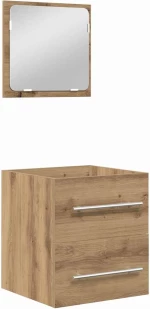 vidaXL Σετ Επίπλων Μπάνιου 2 pcs Μαύρη δρυς 41 x 38.5 x 48 cm
