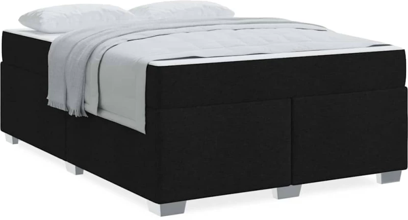 vidaXL Σκελετός Κρεβατιού Μαύρο 140 x 200 cm ύφασμα