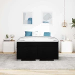 vidaXL Σκελετός Κρεβατιού Μαύρο 140 x 200 cm ύφασμα