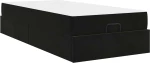 vidaXL Σκελετός Κρεβατιού με στρώμα Μαύρο 90 x 190 cm Βελούδο
