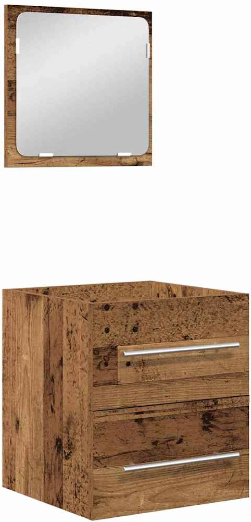 vidaXL Σετ Επίπλων Μπάνιου 2 pcs Παλαιό ξύλο 41 x 38.5 x 48 cm