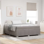 vidaXL Σκελετός Κρεβατιού με στρώμα Taupe 180 x 200 cm ύφασμα