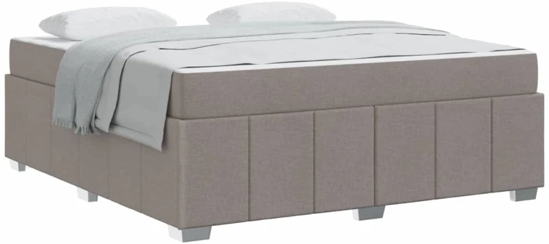 vidaXL Σκελετός Κρεβατιού με στρώμα Taupe 180 x 200 cm ύφασμα