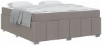 vidaXL Σκελετός Κρεβατιού με στρώμα Taupe 180 x 200 cm ύφασμα