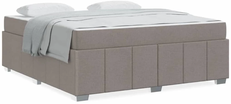 vidaXL Σκελετός Κρεβατιού με στρώμα Taupe 180 x 200 cm ύφασμα