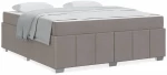 vidaXL Σκελετός Κρεβατιού με στρώμα Taupe 180 x 200 cm ύφασμα