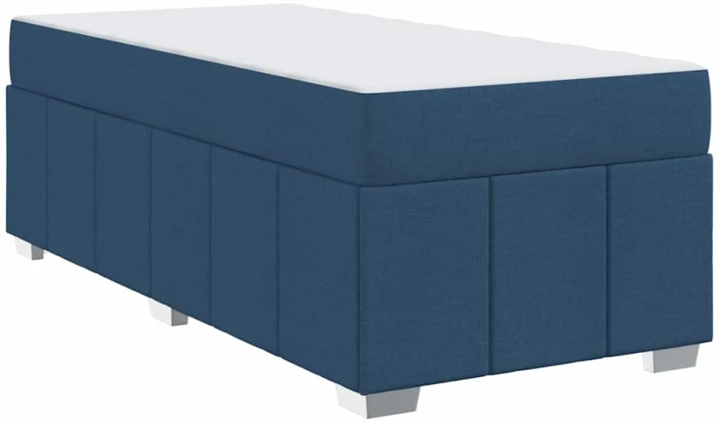 vidaXL Σκελετός Κρεβατιού με στρώμα Μπλε 120 x 190 cm ύφασμα